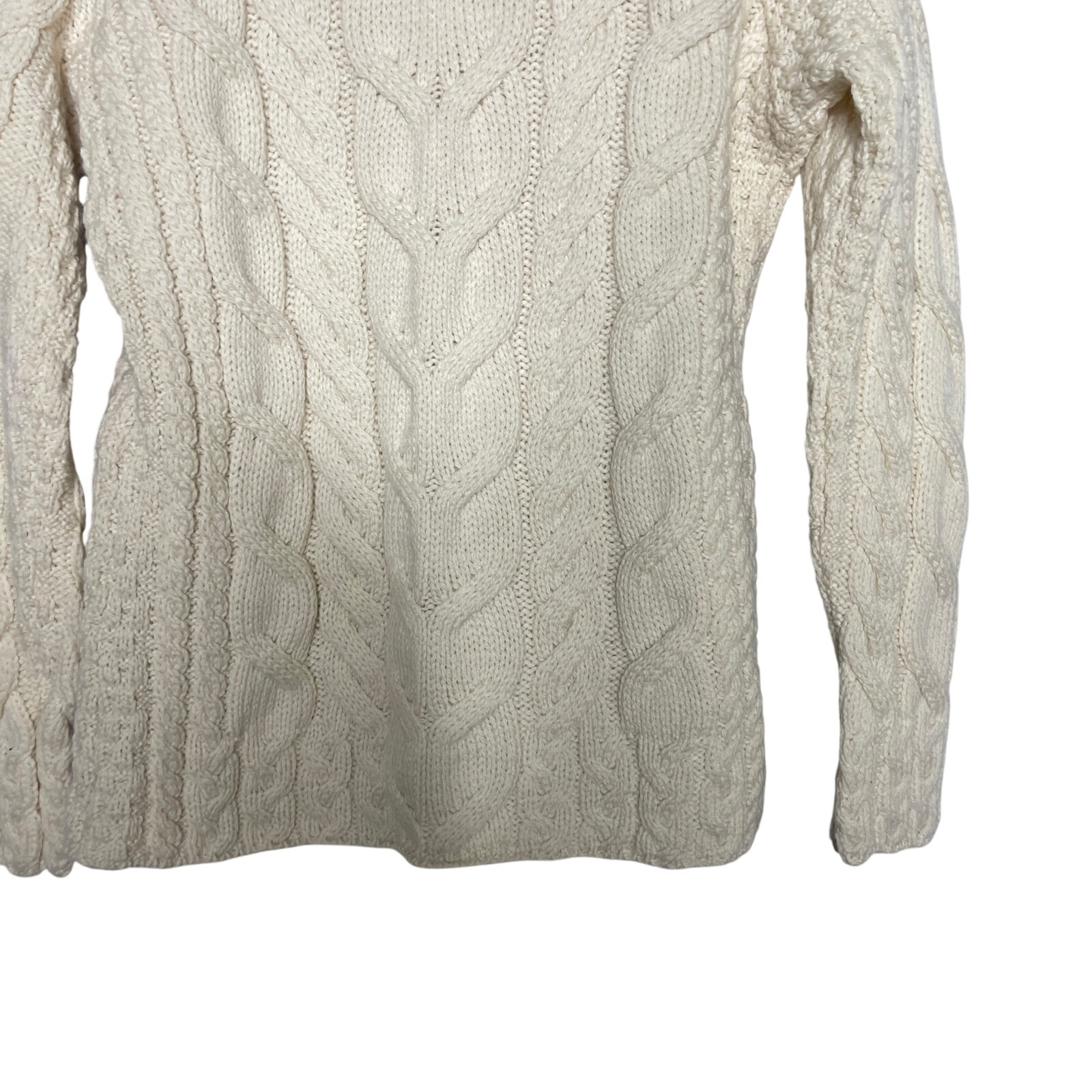 Aran Sweater Market Super Soft 100% Merino Wool Luxury Cable Knit Sz S — image 7 of 7